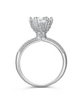 2ct Brilliant Cut Solitaire Pavé Tulip Ring
