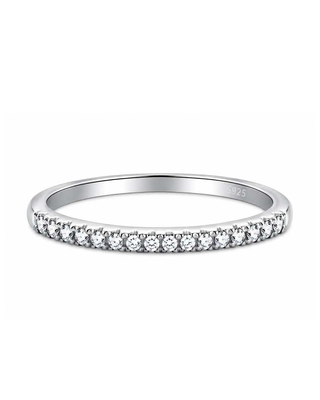 Brilliant Cut Pavé Half-Eternity Ring
