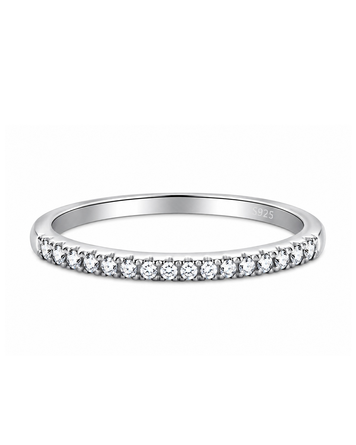 Brilliant Cut Pavé Half-Eternity Ring