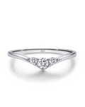 Stardust Brilliant Cut Petite V Ring