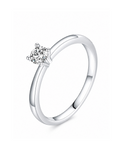 Petite 0.5ct Brilliant Cut Solitaire Moissanite Ring
