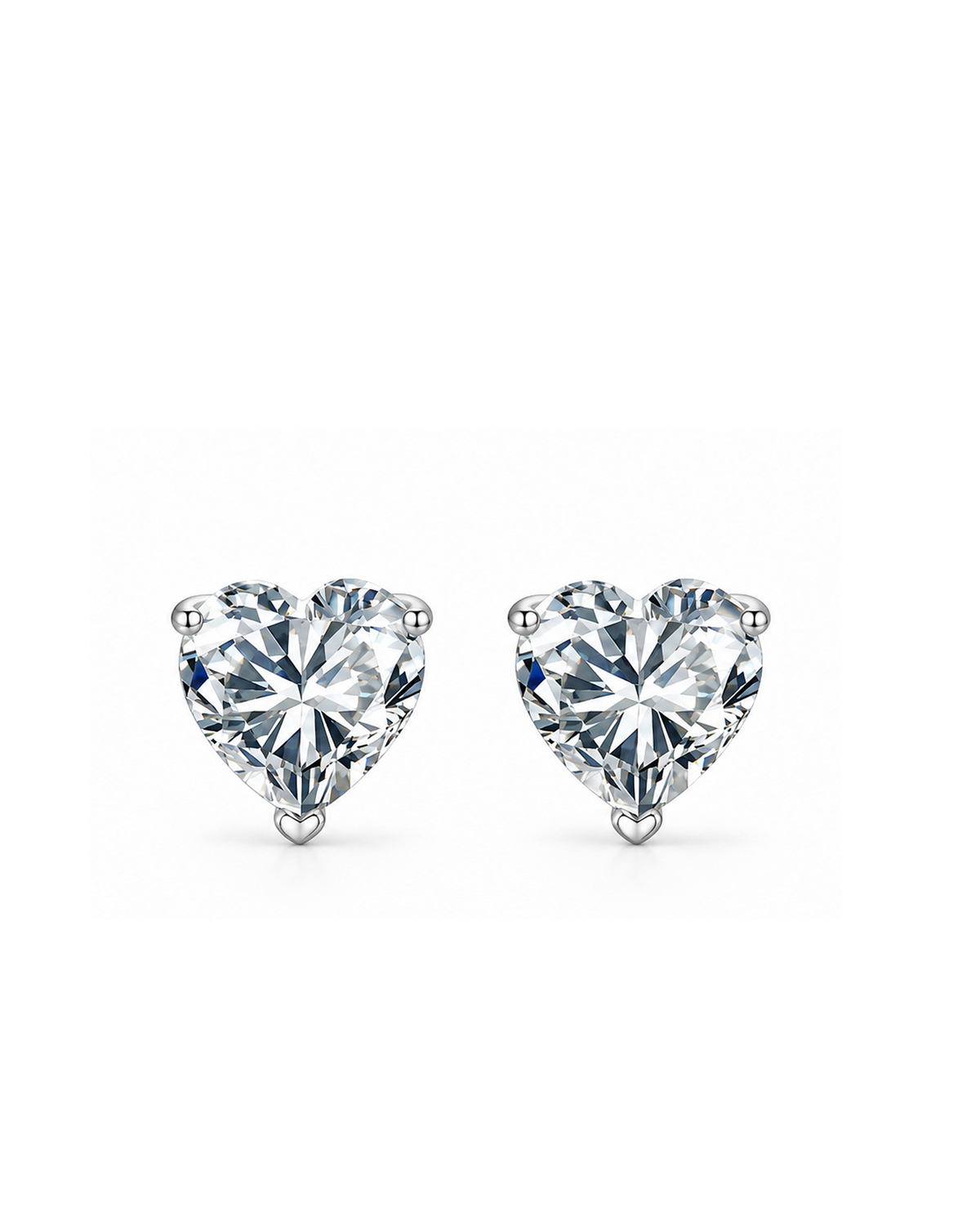 Heart Cut Stud Earrings