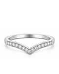 Brilliant Cut Pavé Eternity Contour V Ring