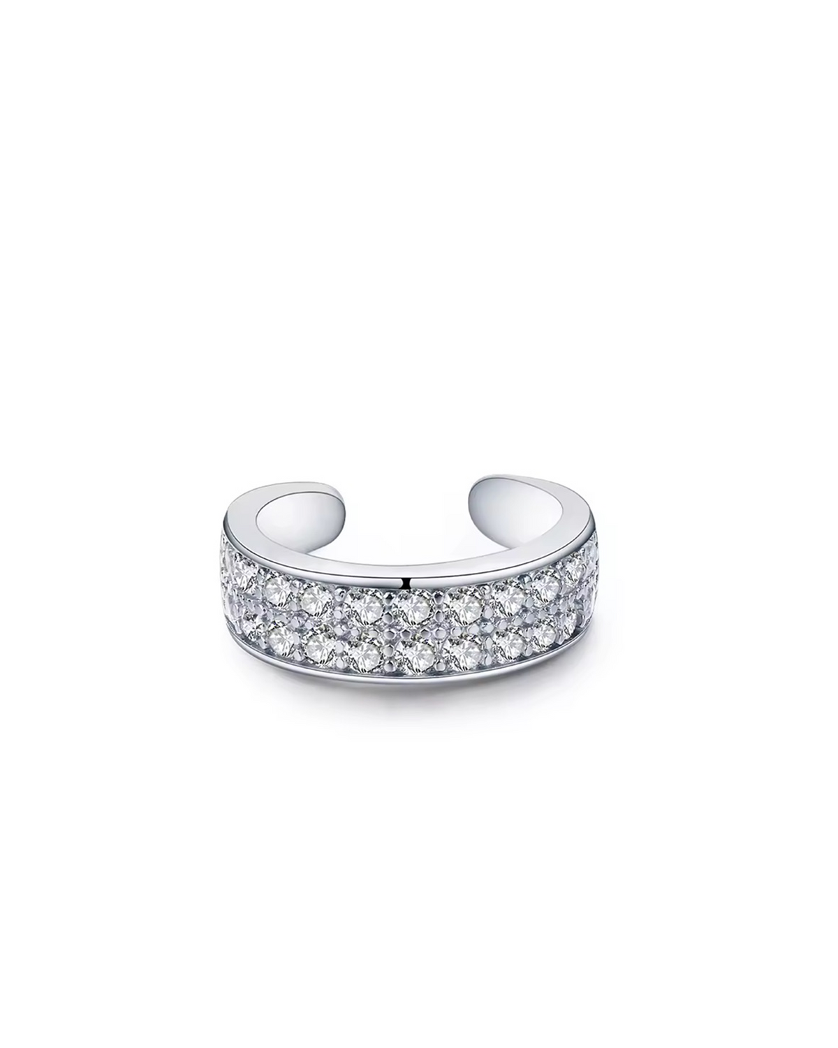 Double Row Brilliant Cut Ear Cuff
