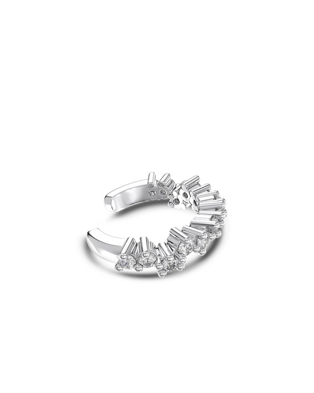 Z-Cluster Brilliant Cut Ear Cuff