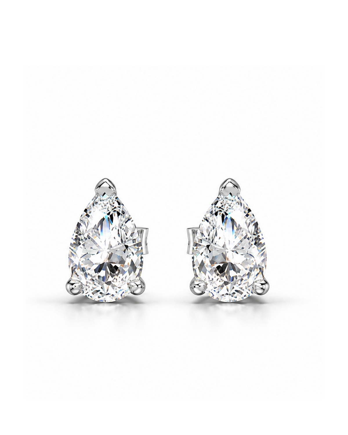 Pear Cut Stud Earrings