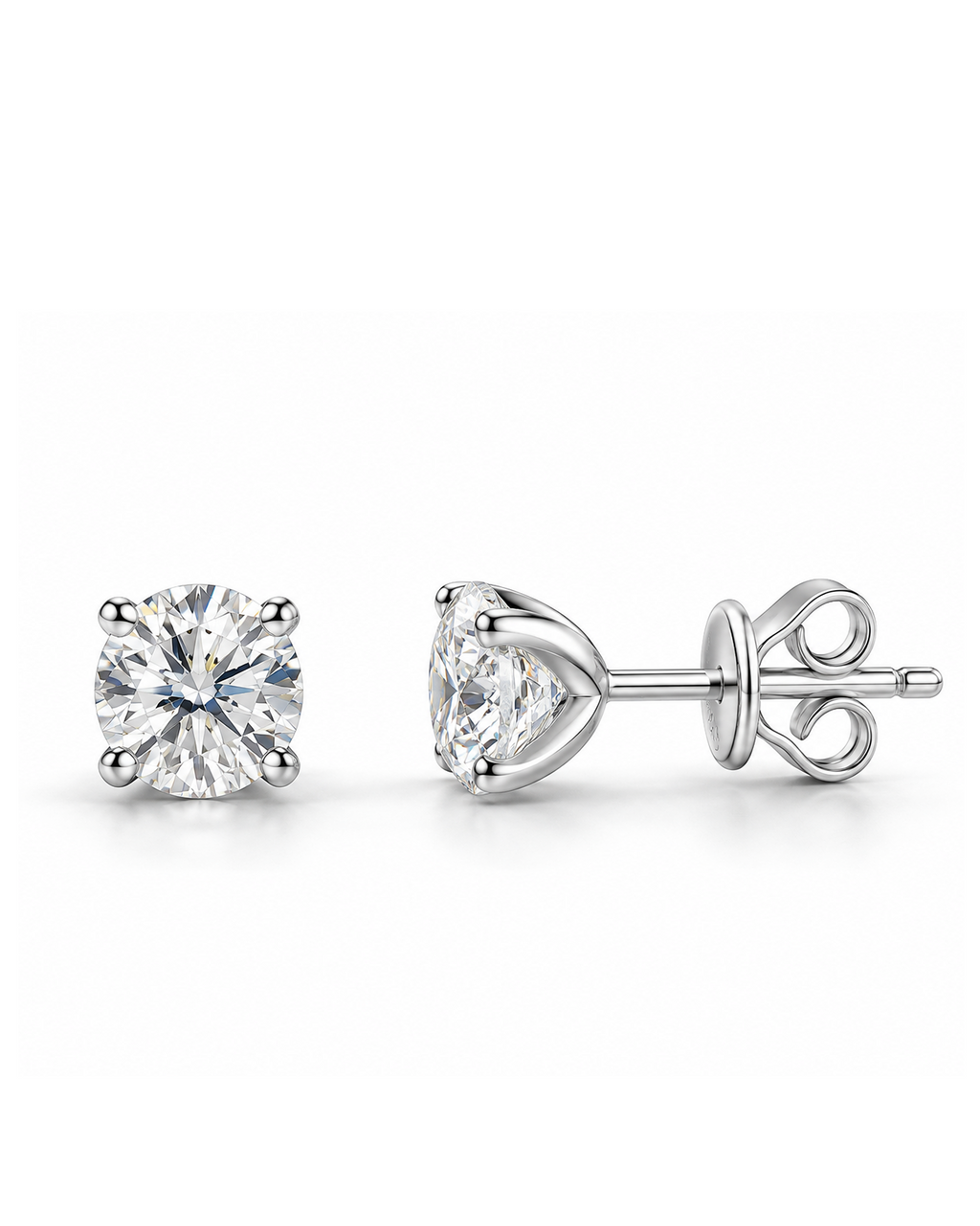 Brilliant Cut Stud Earrings