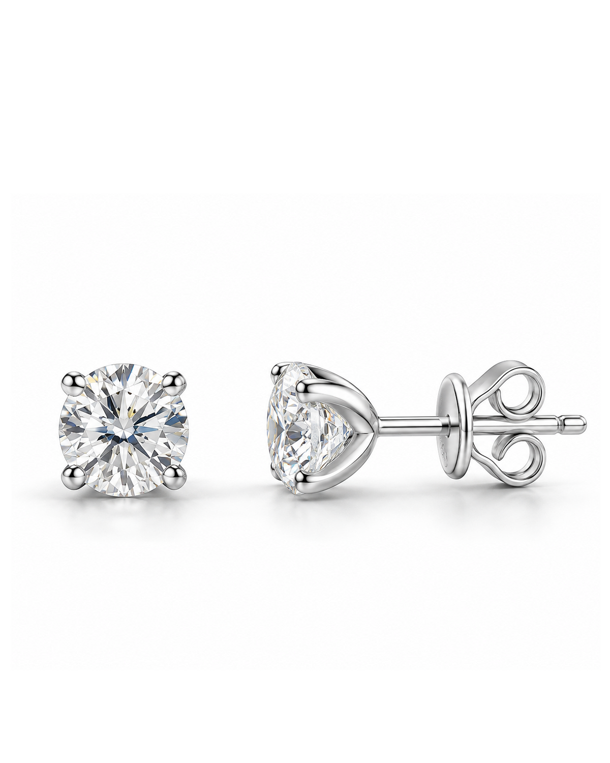 Brilliant Cut Stud Earrings