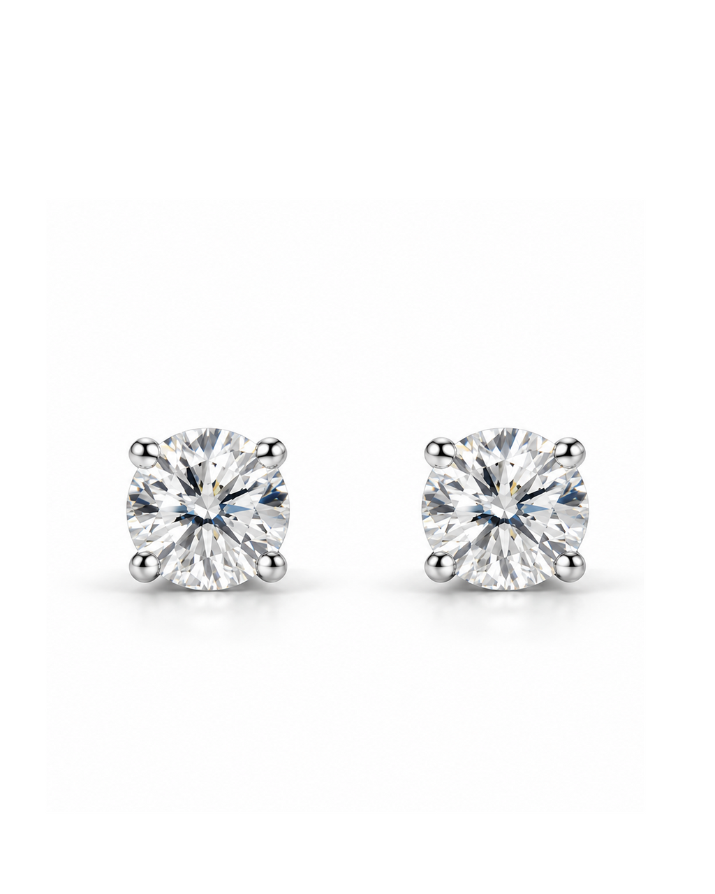 Brilliant Cut Stud Earrings