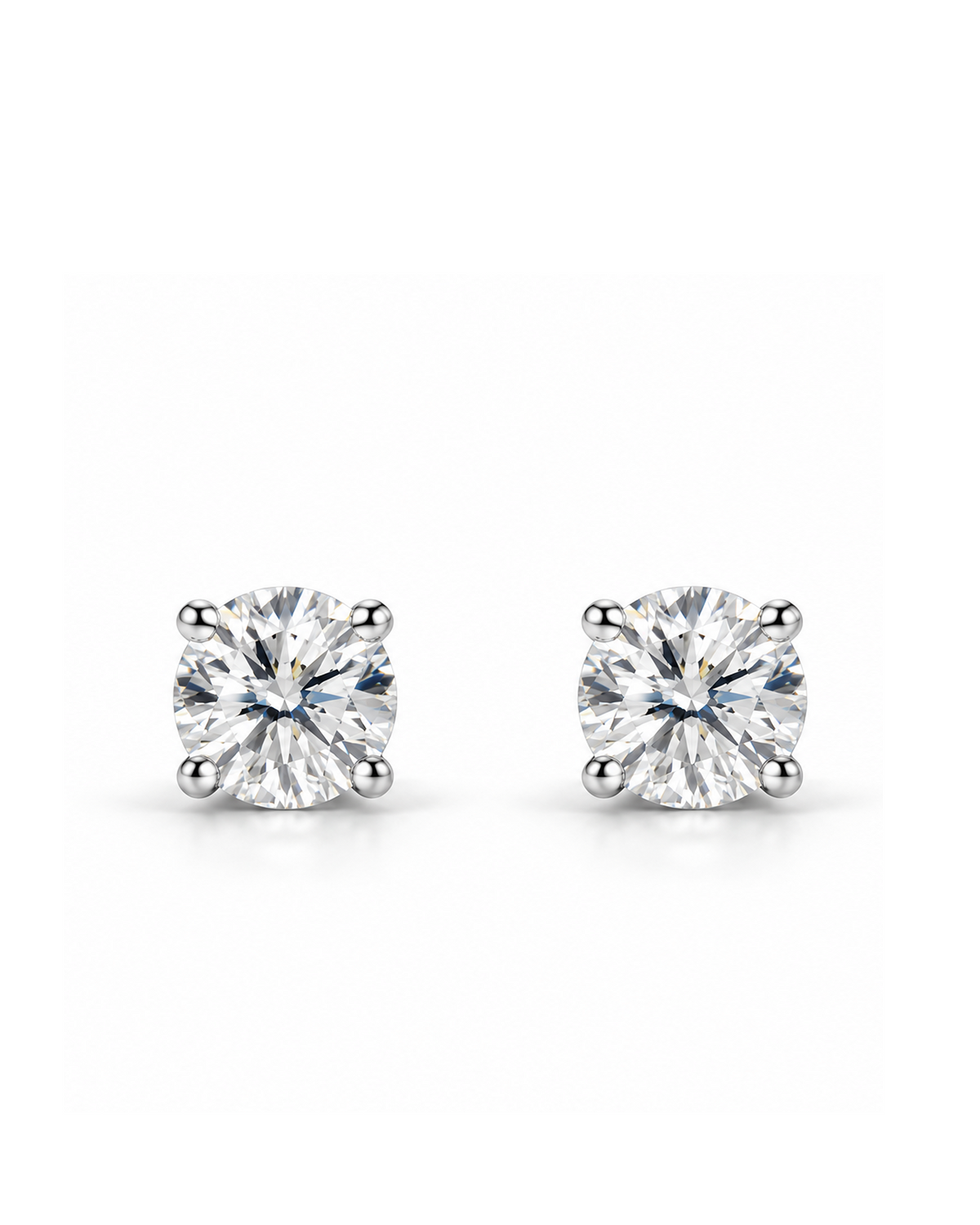 Brilliant Cut Stud Earrings