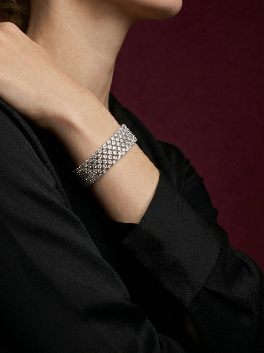 Monte Carlo Bracelet – Grande (4 Row) in 925 sterling silver — STAUDENMANN