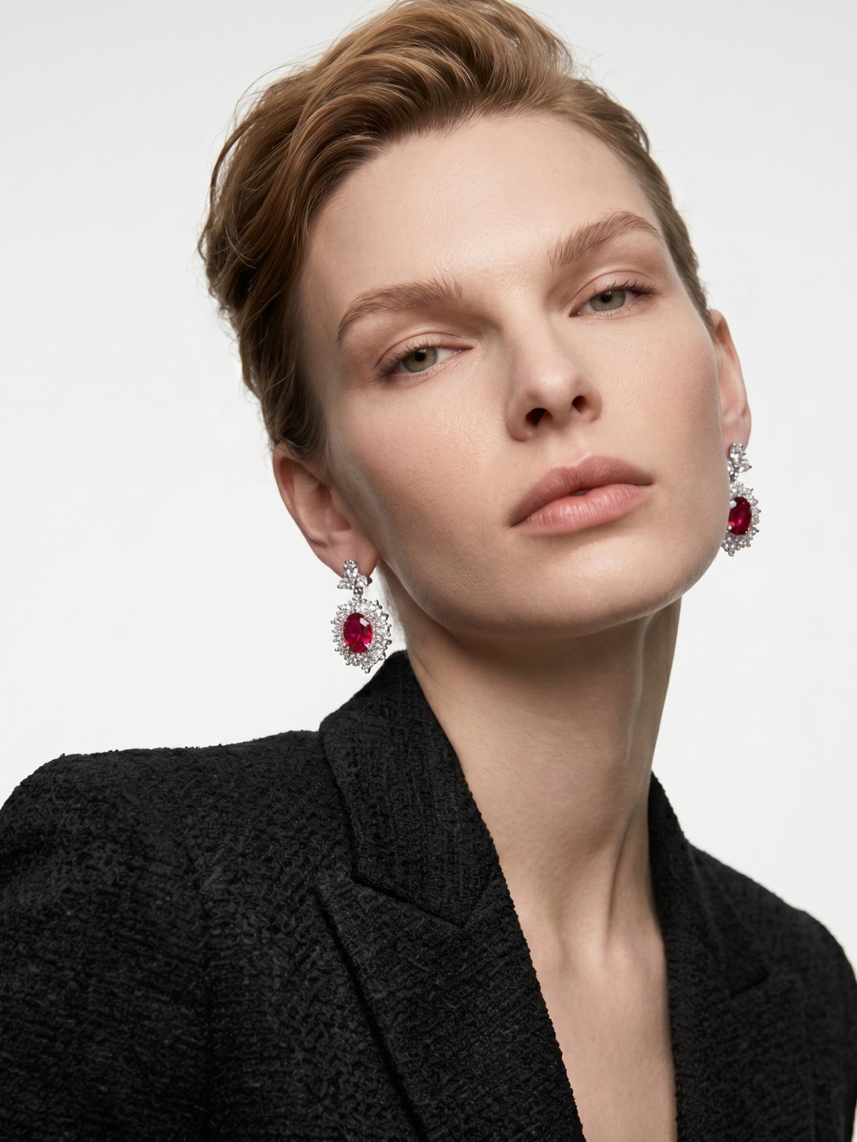 3ct Imperial Ruby Earrings in 925 sterling silver — STAUDENMANN