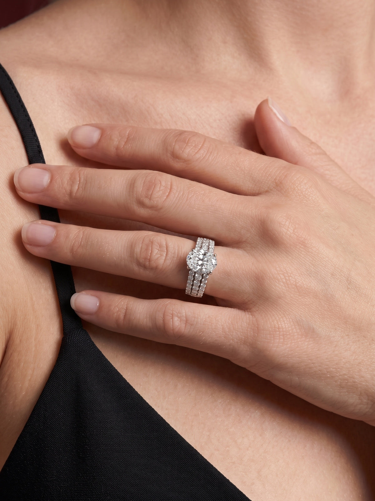 Three-Line Oval Ring in 925 sterling silver — STAUDENMANN