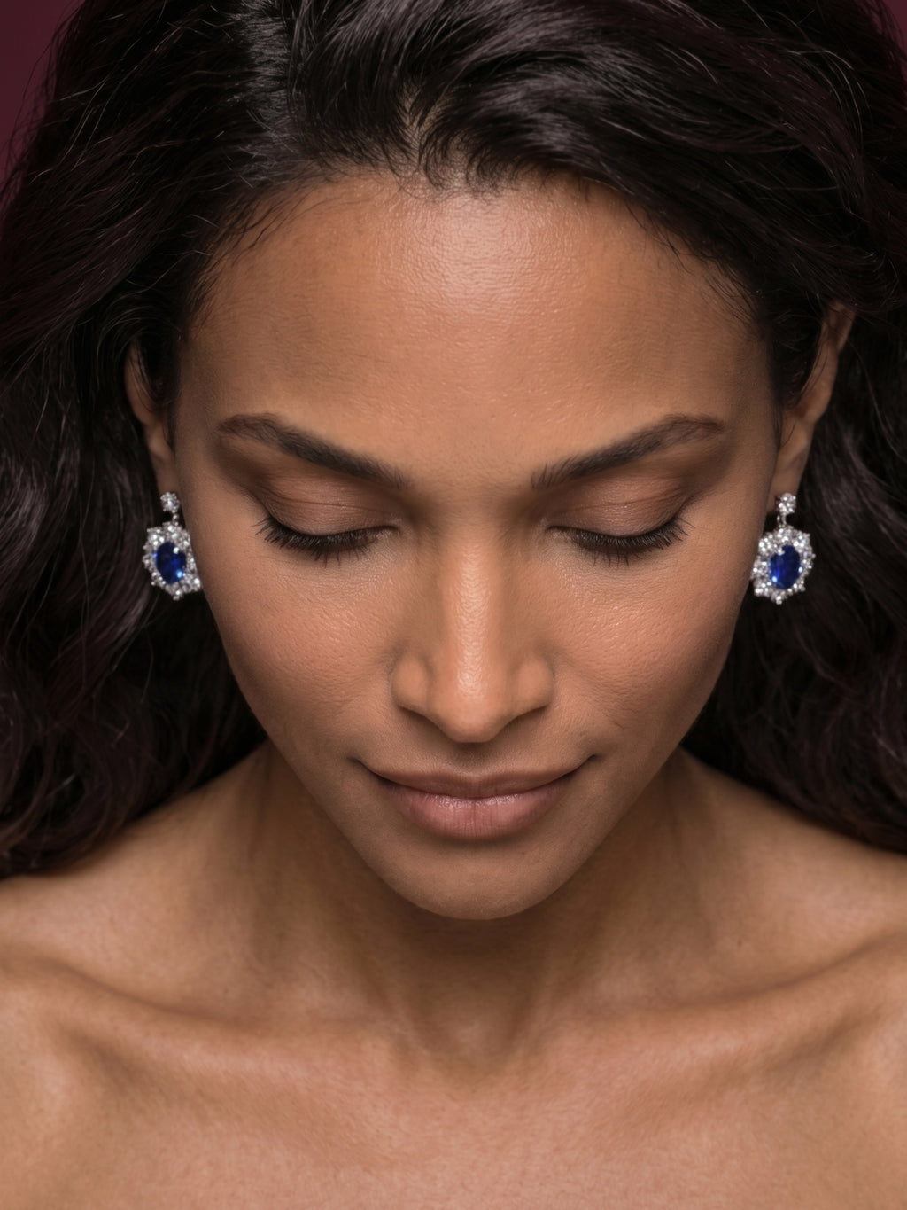 2ct Royal Sapphire Earrings in 925 sterling silver — STAUDENMANN