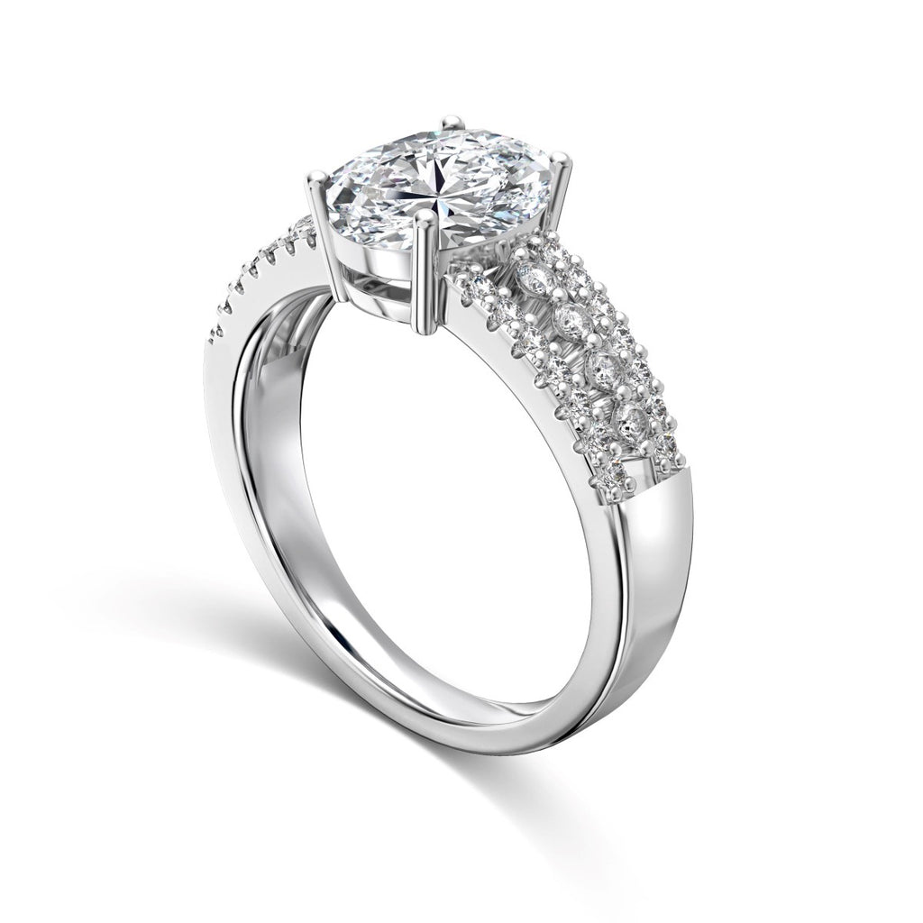 Three-Line Oval Ring in 925 sterling silver — STAUDENMANN