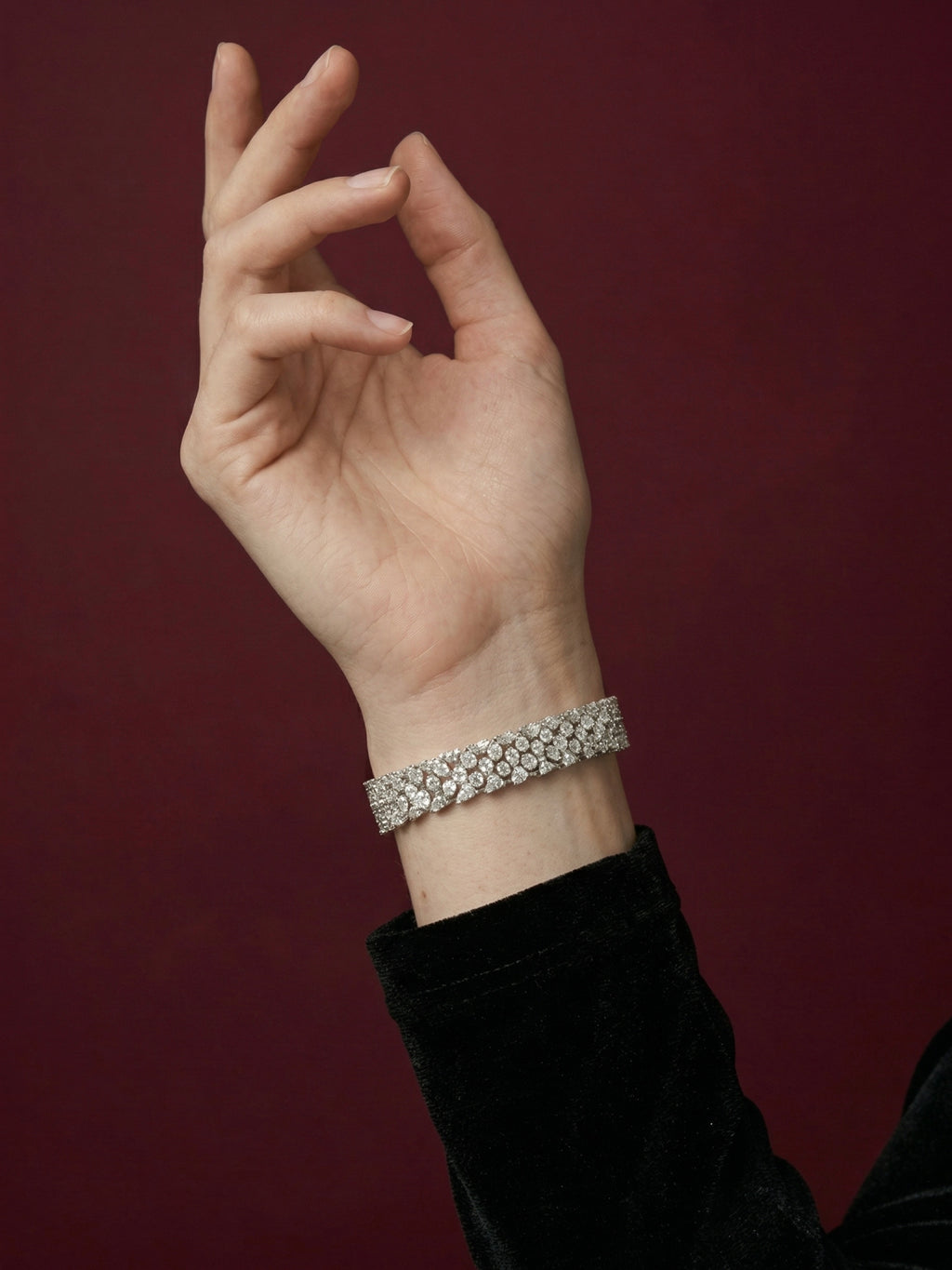 Monte Carlo Bracelet (3 Row) in 925 sterling silver — STAUDENMANN