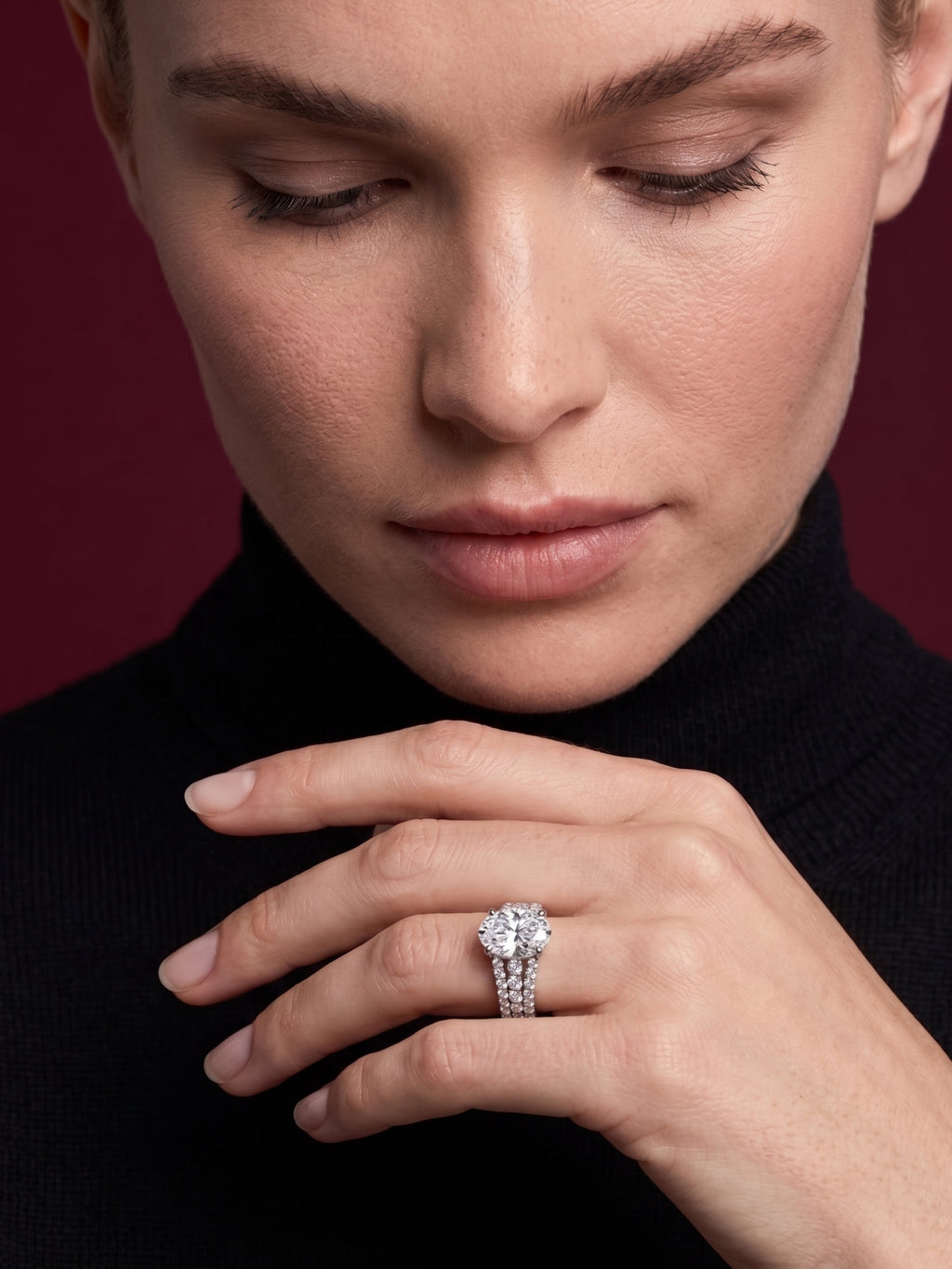 Three-Line Oval Ring in 925 sterling silver — STAUDENMANN