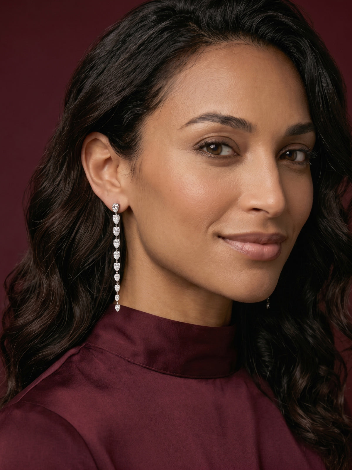 Pear Cut Cascade Earrings in 925 sterling silver — STAUDENMANN