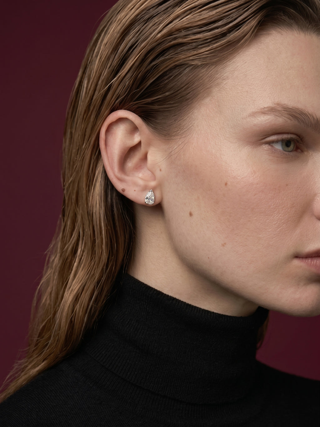 Pear Cut Stud Earrings in 925 sterling silver — STAUDENMANN