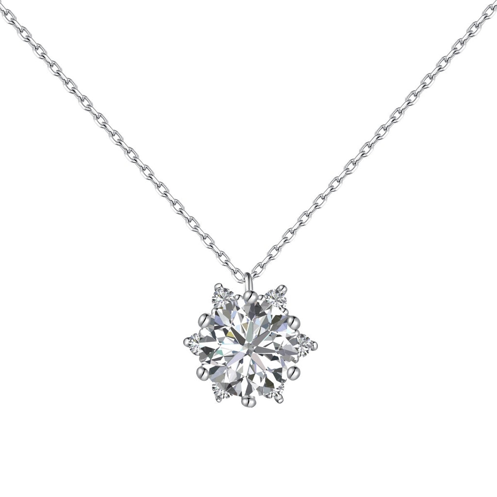 2ct Cathedral Halo Necklace in 925 sterling silver — STAUDENMANN