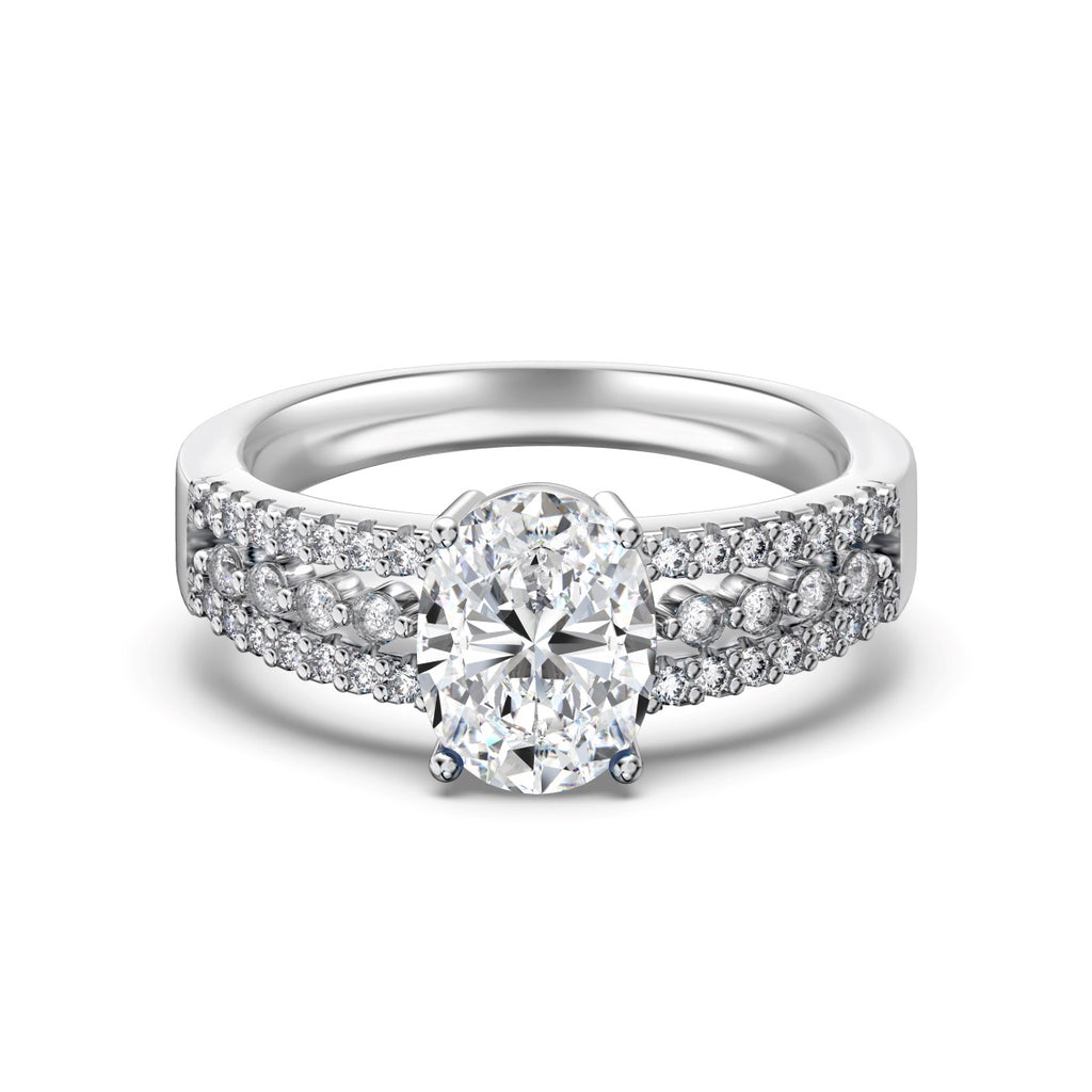 Three-Line Oval Ring in 925 sterling silver — STAUDENMANN