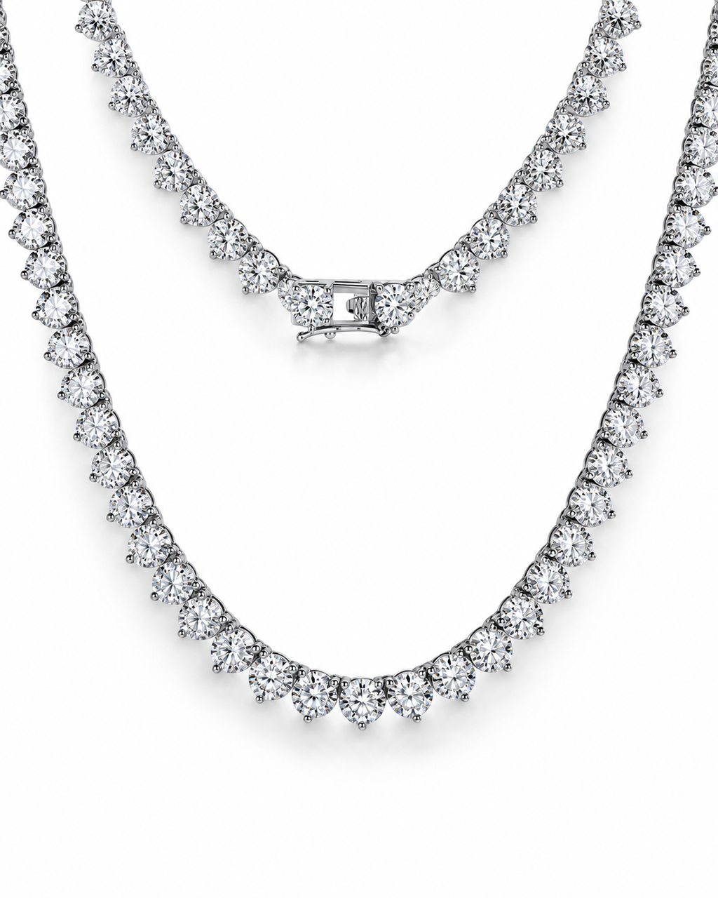 Brilliance Brilliant Cut Moissanite Tennis Necklace