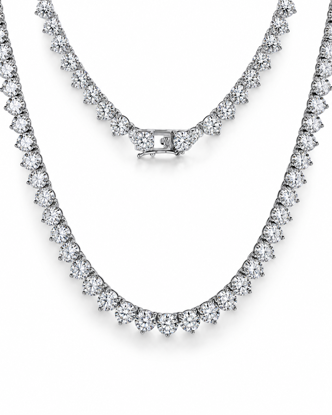 Brilliance Brilliant Cut Moissanite Tennis Necklace
