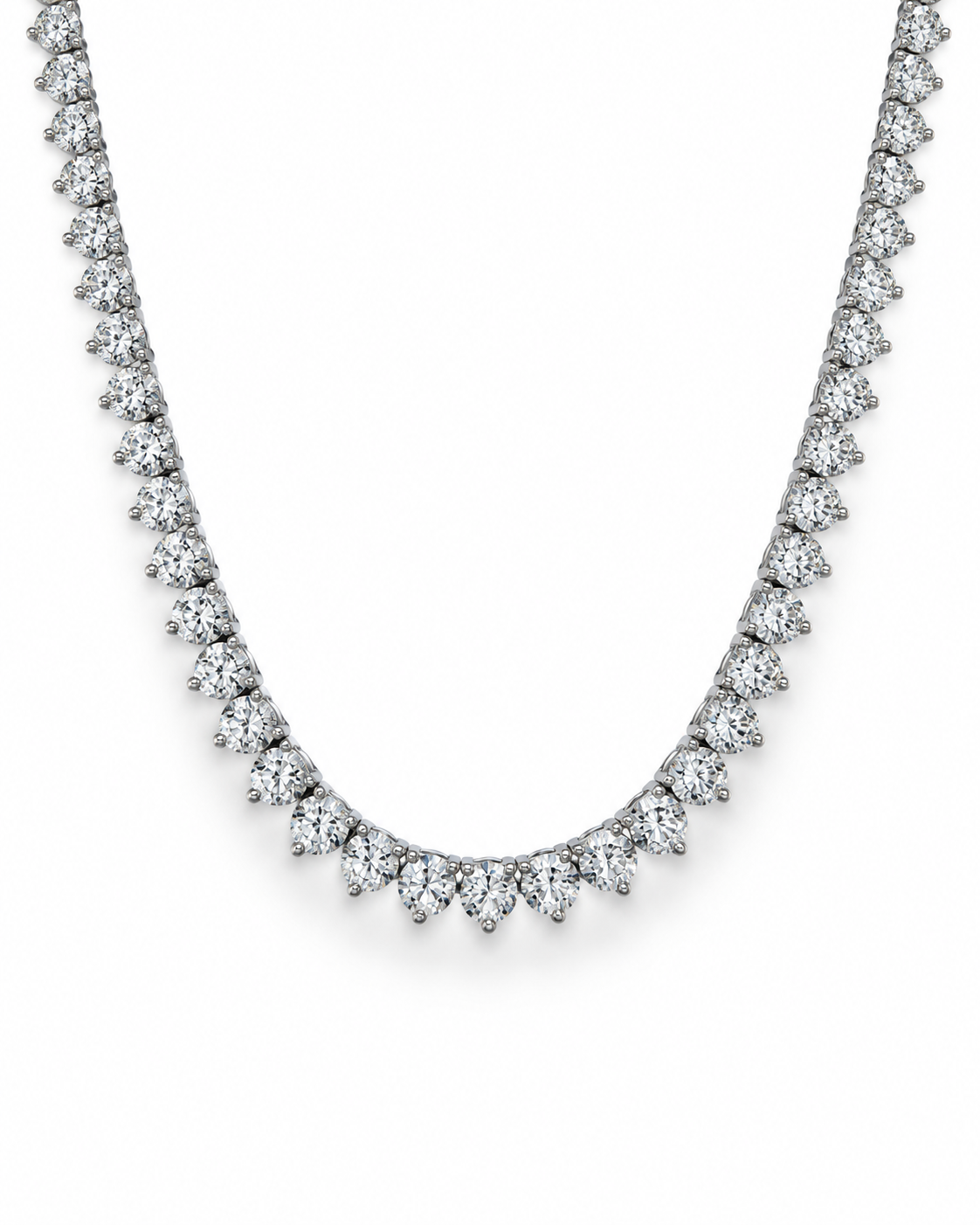 15ct Gradient Moissanite Tennis Necklace