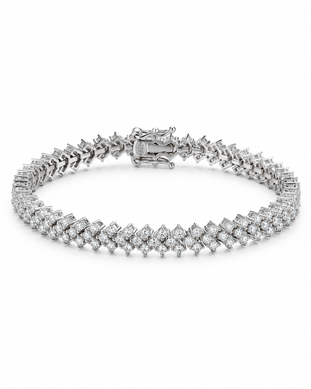Luxuriant Brilliant Cut Moissanite Delicate Pavé Bracelet