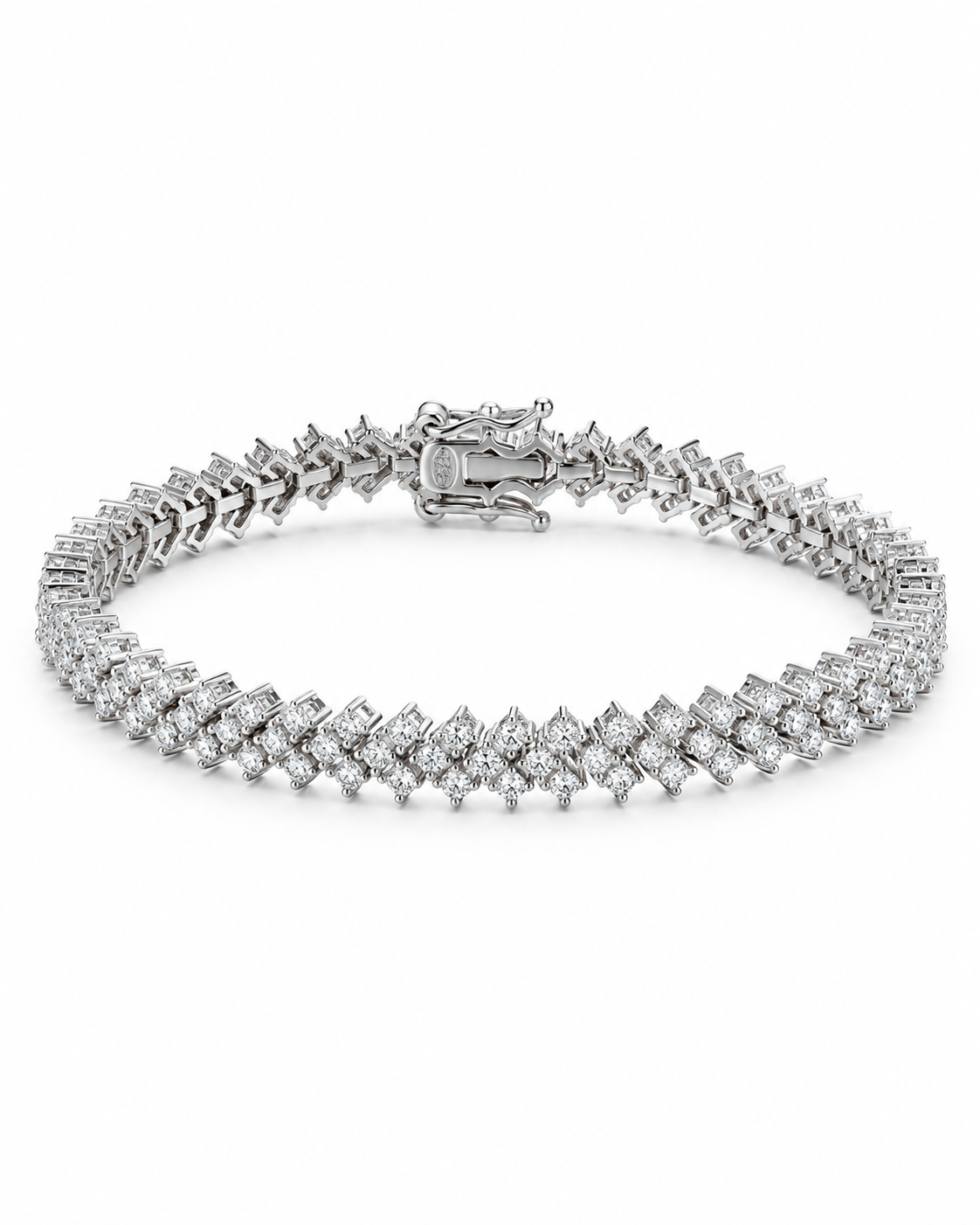Luxuriant Brilliant Cut Moissanite Delicate Pavé Bracelet